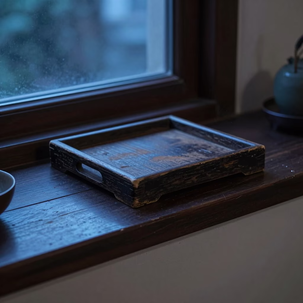 Weathered Tea Tray in Shanghai in in Shanghai, China