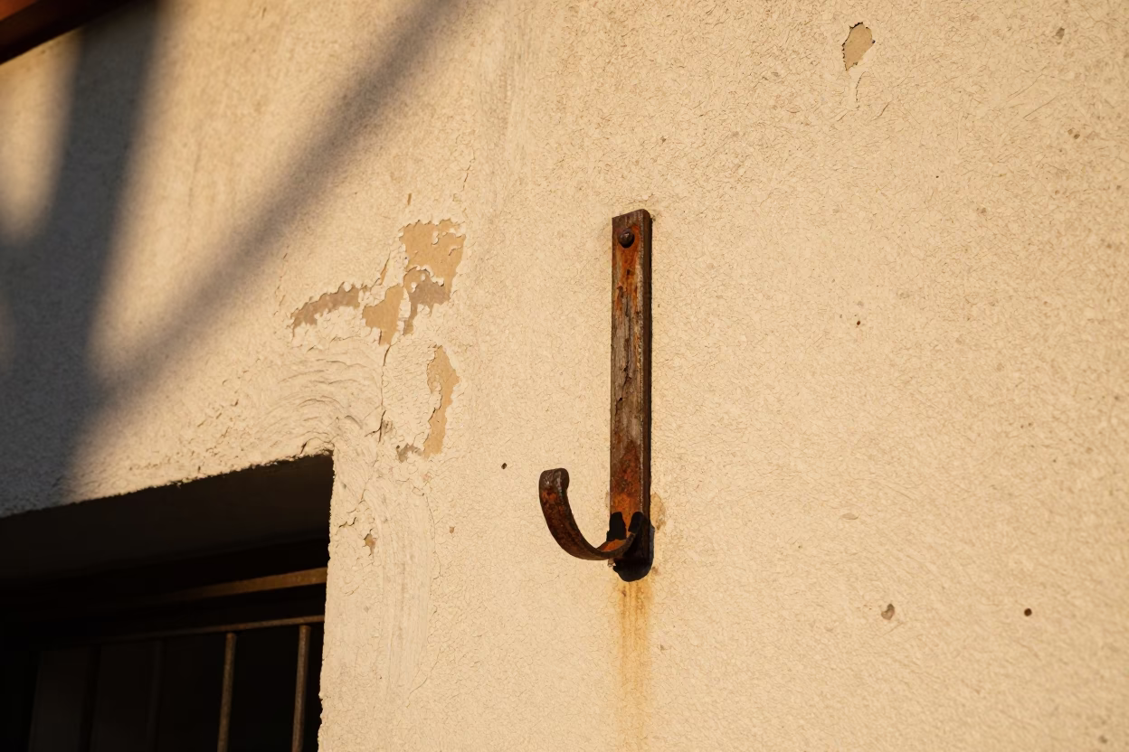 Weathered Wall Hook in Bilbao in in Bilbao, Spain