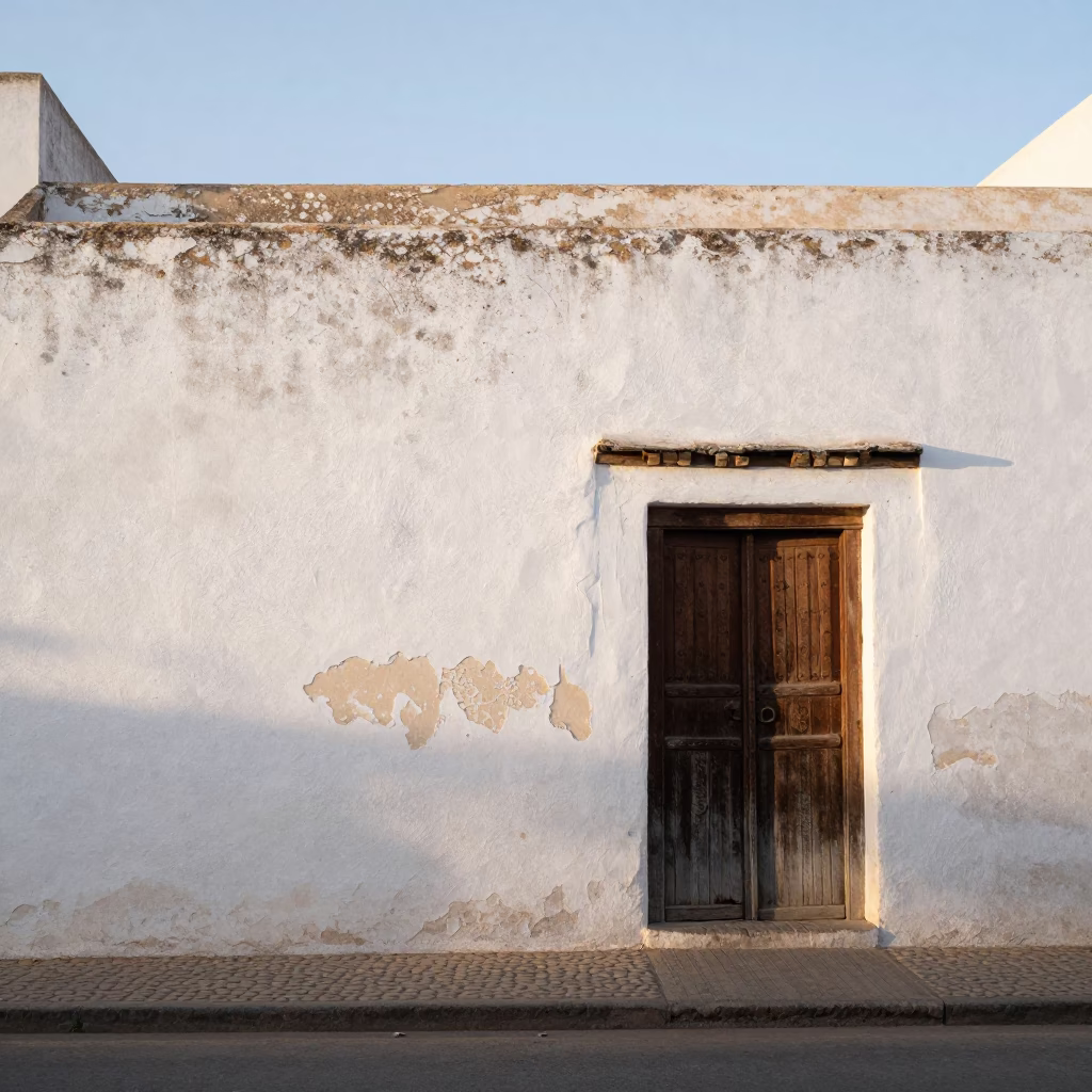 Weathered Wall in Essaouira in in Essaouira, Morocco