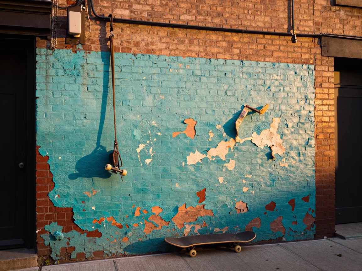 Weathered Wall in New York in in New York, New York, United States