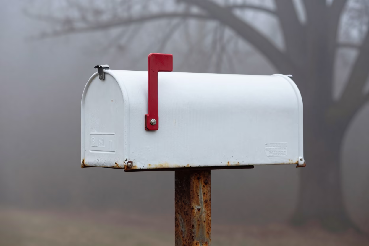 Weathered White Mailbox in Nashville in in Nashville, United States