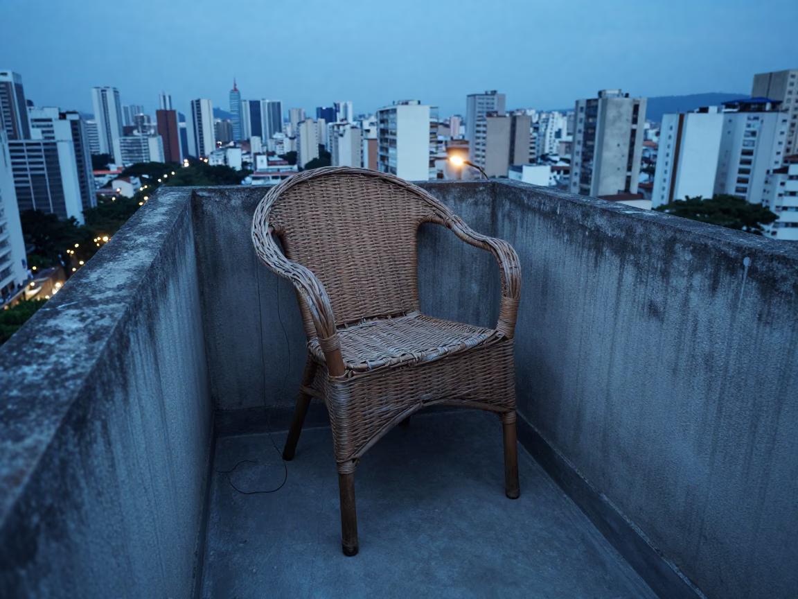 Weathered Wicker Chair in São Paulo in in São Paulo, Brazil