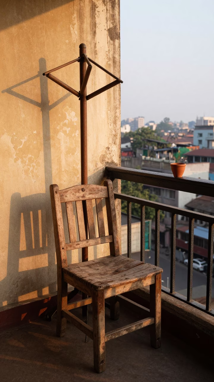 Weathered Wooden Chair in Kolkata in in Kolkata, India