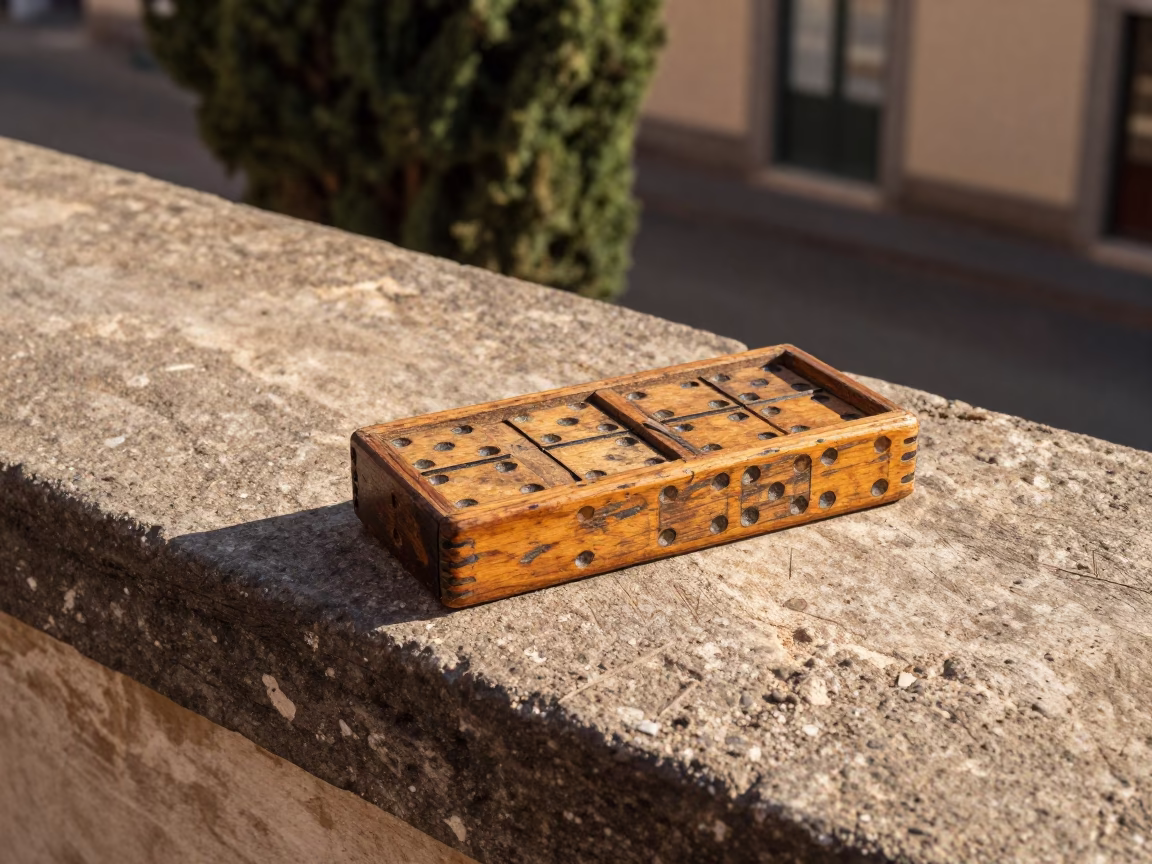 Weathered Wooden Domino in Naples in in Naples, Italy