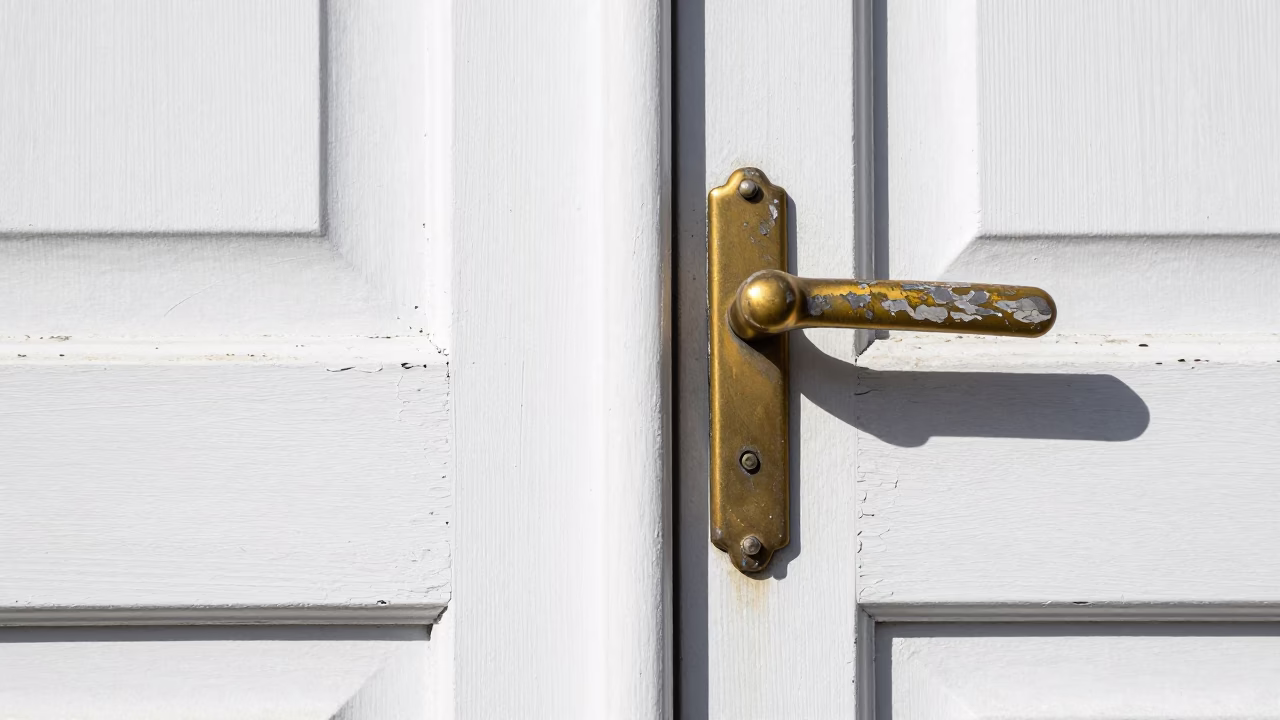 Weathered Wooden Door Handle in Auckland in in Auckland, New Zealand