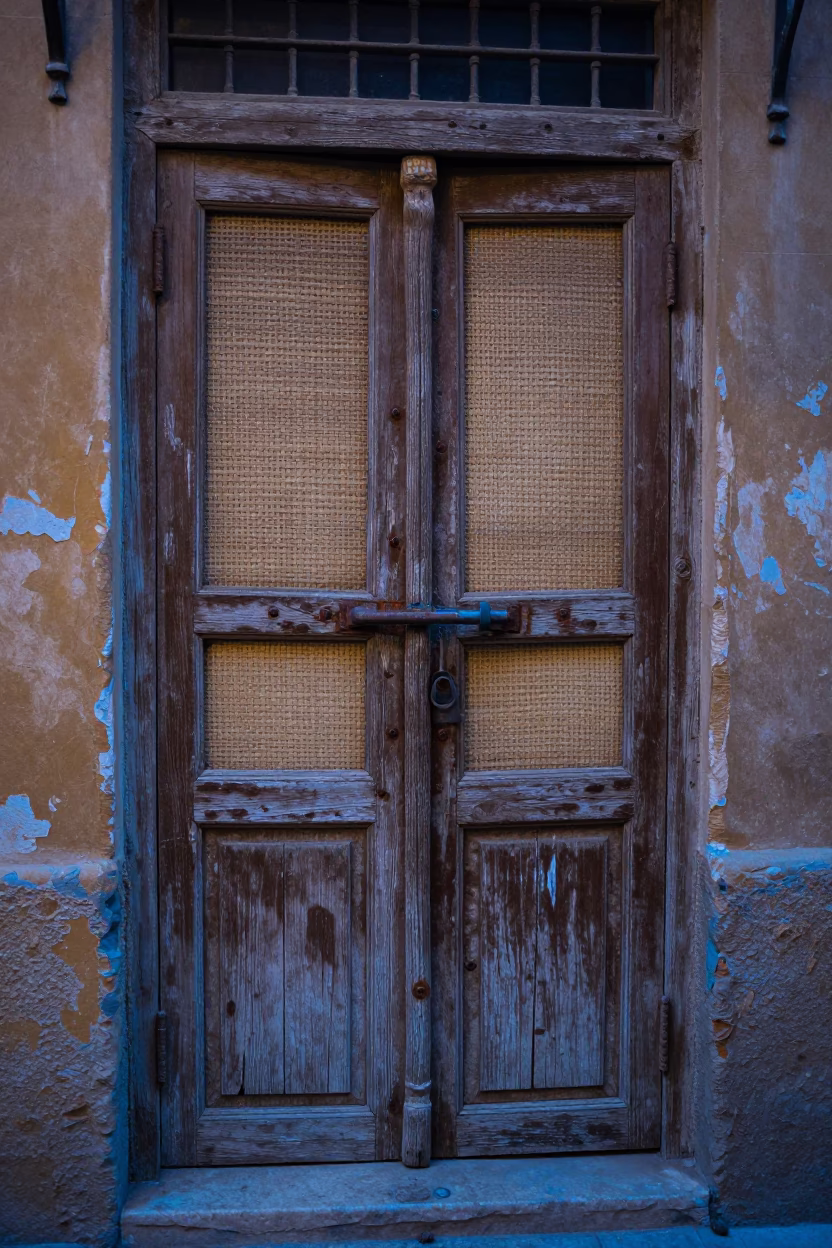 Weathered Wooden Door in Cairo in in Cairo, Egypt