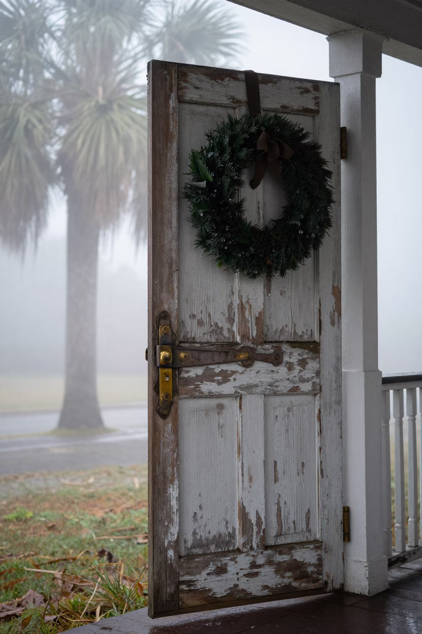 Weathered Wooden Door in Charleston in in Charleston, United States