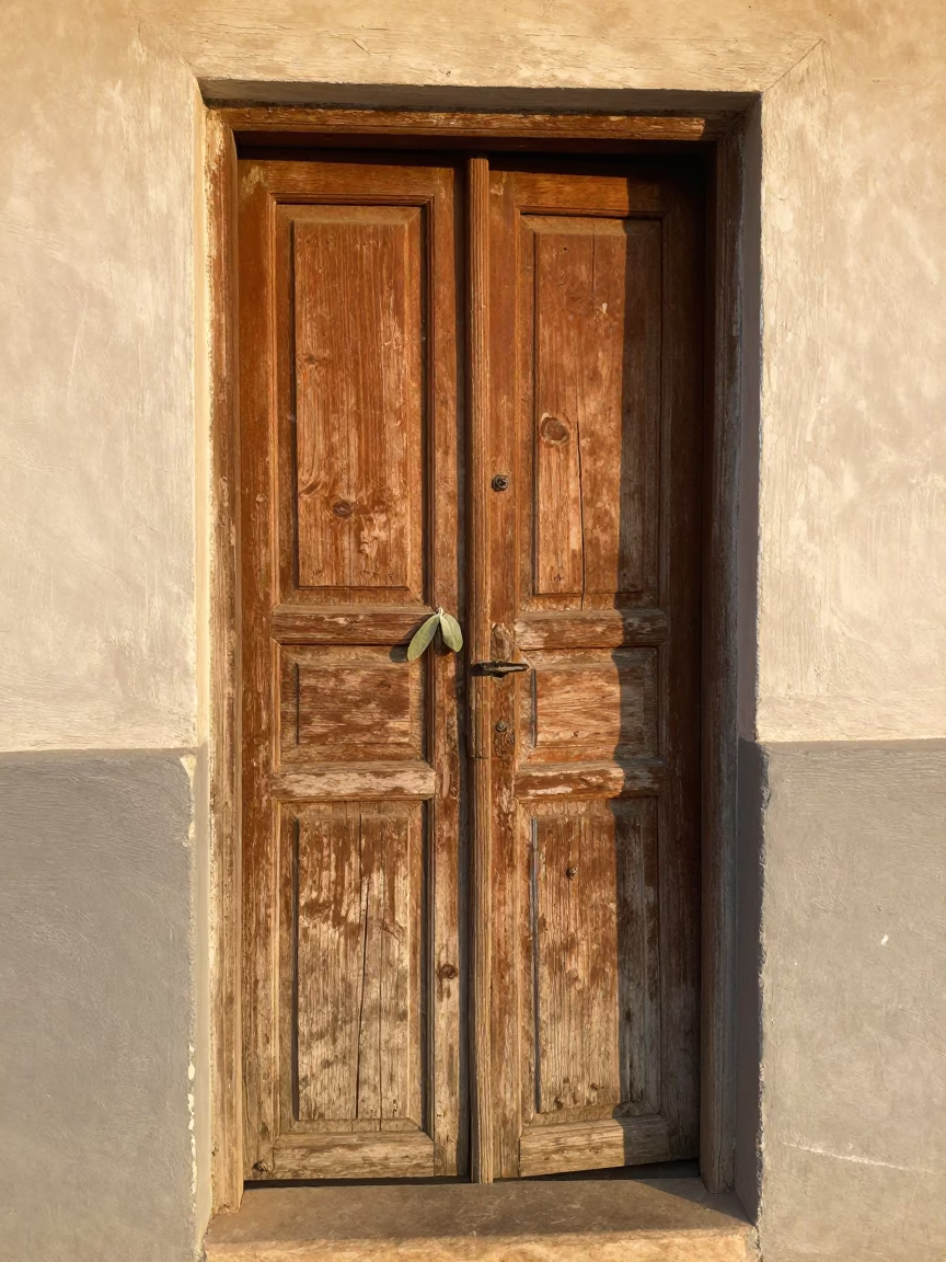Weathered Wooden Door in Dakar in in Dakar, Senegal