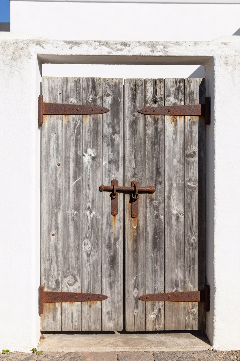 Weathered Wooden Gate in Cape Town in in Cape Town, South Africa