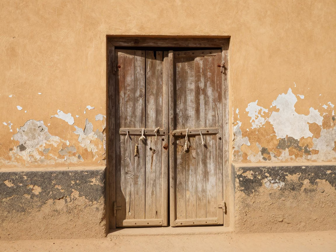 Weathered Wooden Gate in Dakar in in Dakar, Senegal