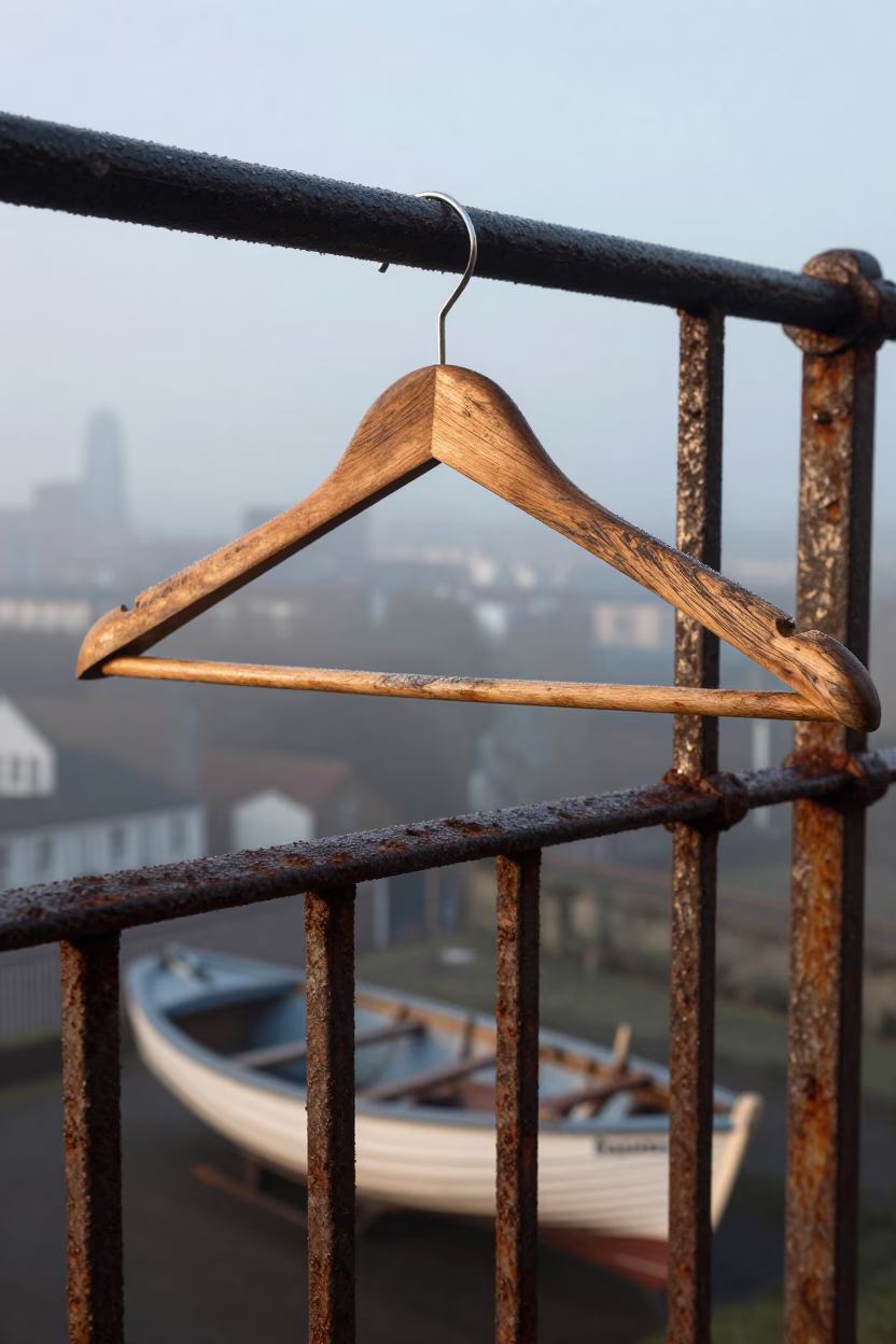 Weathered Wooden Hanger in Bristol in in Bristol, United Kingdom