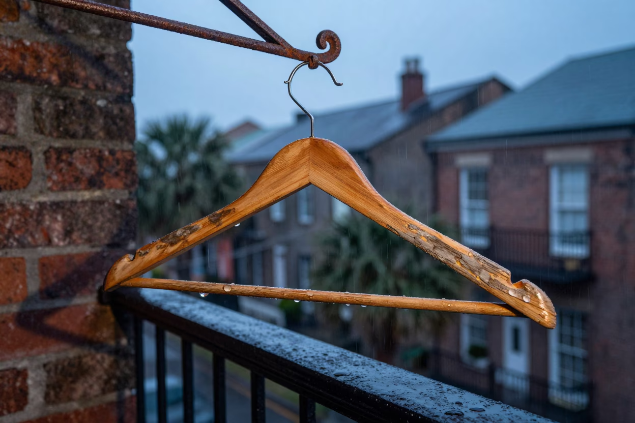 Weathered Wooden Hanger in Charleston in in Charleston, United States
