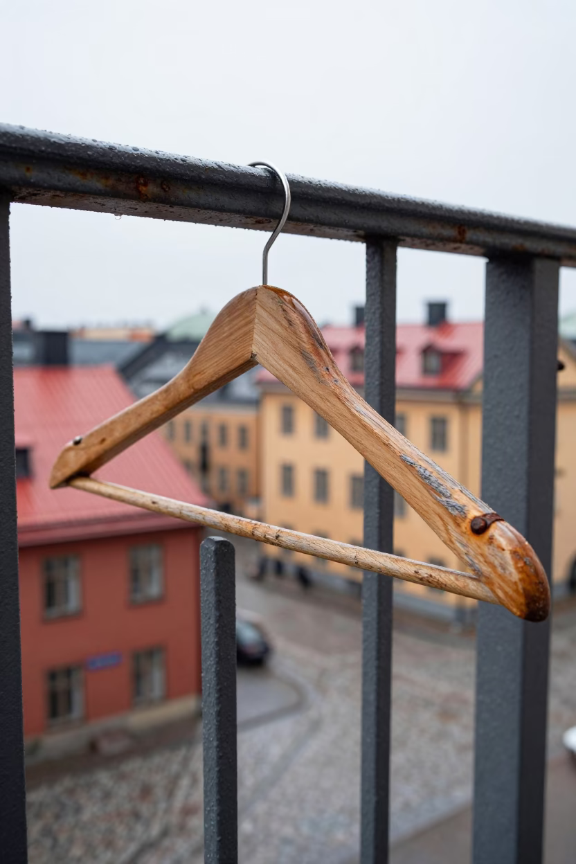 Weathered Wooden Hanger in Stockholm in in Stockholm, Sweden