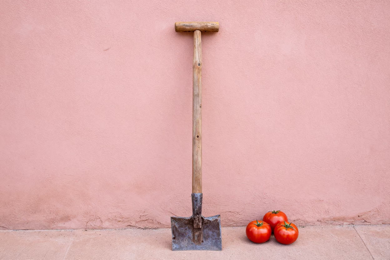 Weathered Wooden Hoe in Santa Fe in in Santa Fe, United States