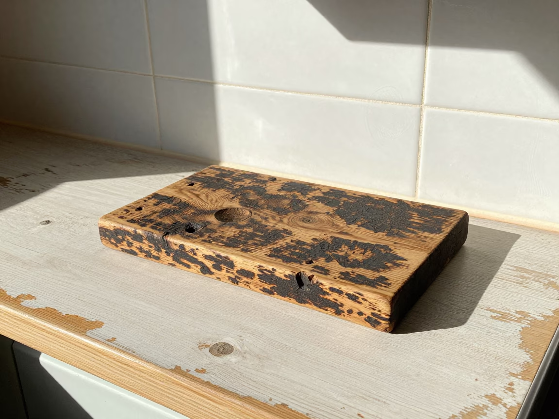 Weathered Wooden Trivet in Naples in in Naples, Italy