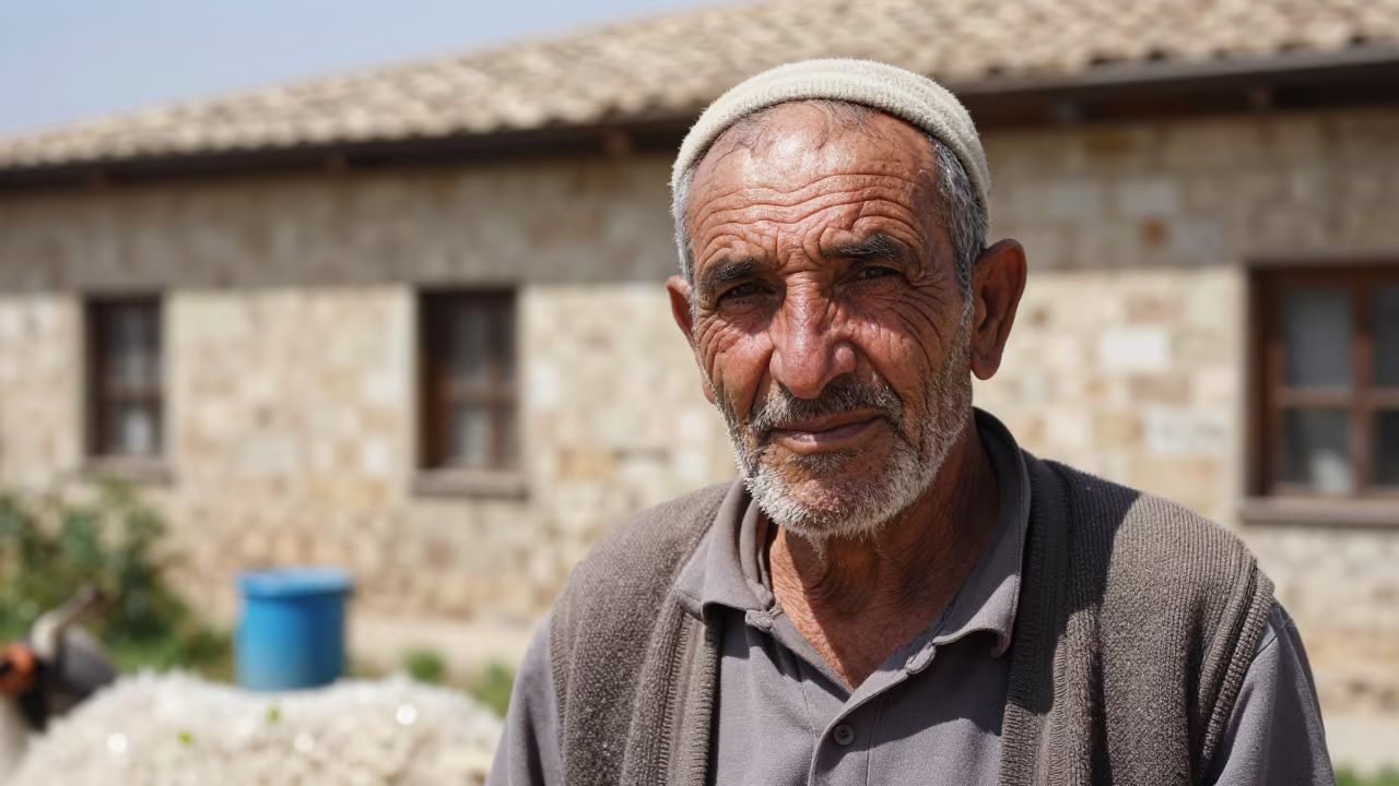 Weathered Wool Shearer in Kayseri Old Quarter in in the old quarter in Kayseri