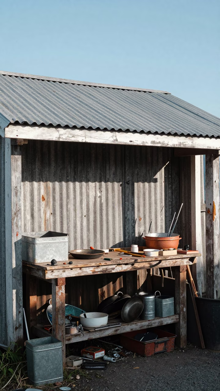 Weathered Workbench in Halifax in in Halifax, Nova Scotia, Canada