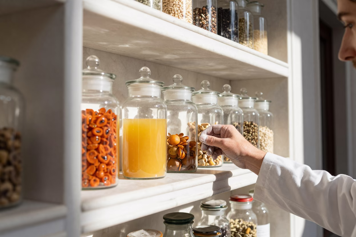 Weighing Ingredients in Rome in in Rome, Italy