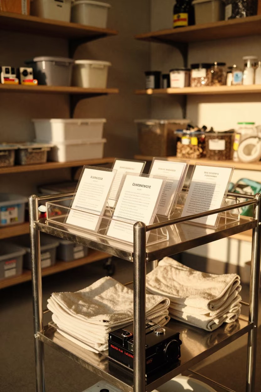 Welcoming Boarding Card Box in Espoo Pet Store in inside a pet store aisle in Espoo