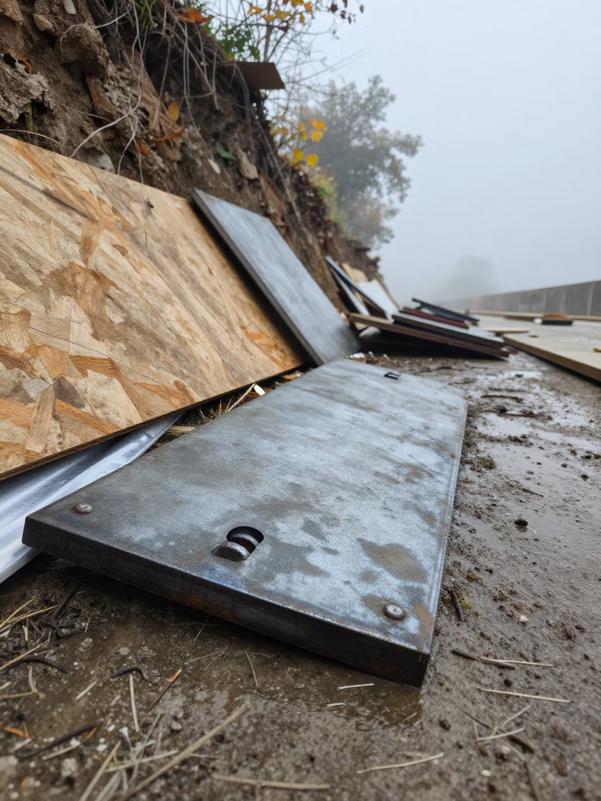 Weld Test Coupon Sleeve Board Near Guilin in inside a taped-off excavation edge near Guilin