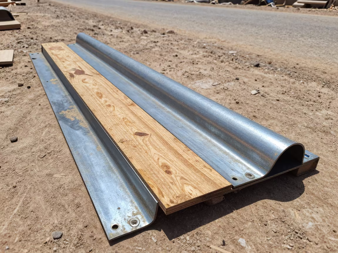 Weld Test Coupon Sleeve Board on Muddy Road in at a muddy site access road in Oman