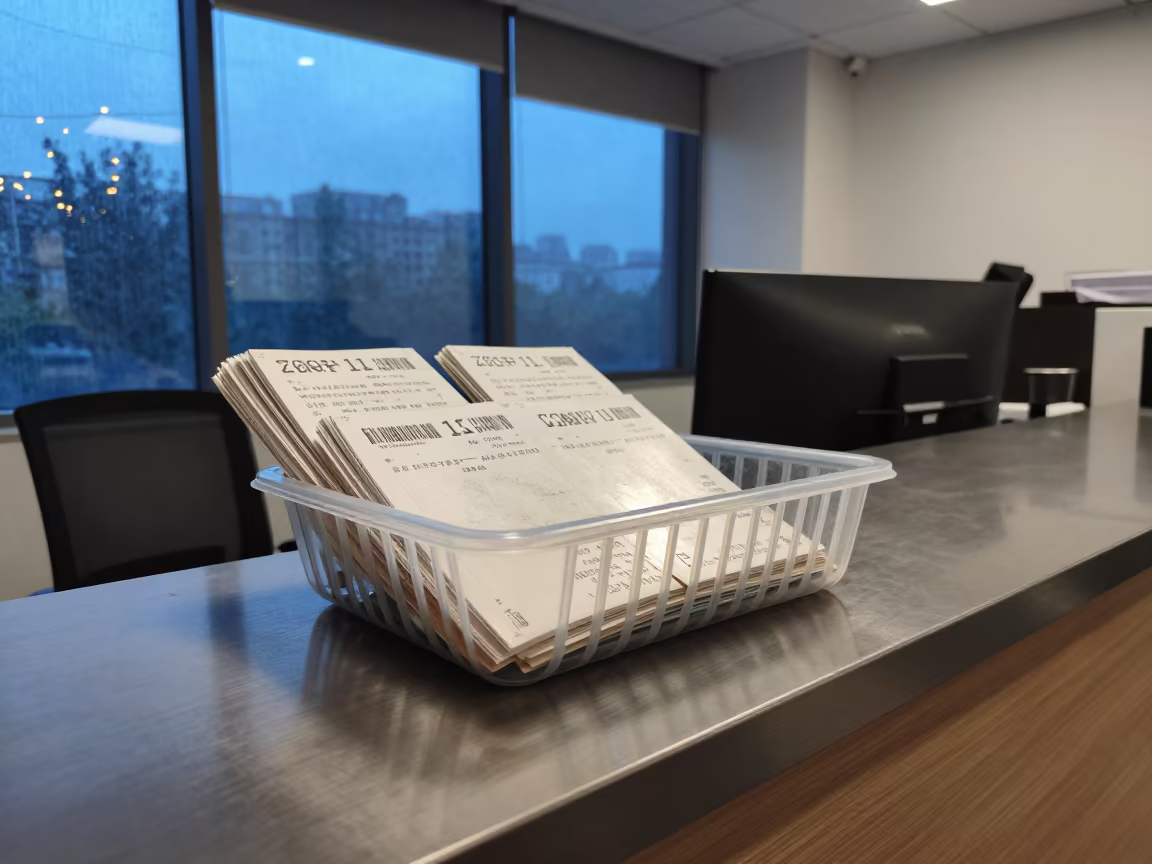 Wellness Basket on Anyang Reception Desk in at an office reception desk in Anyang