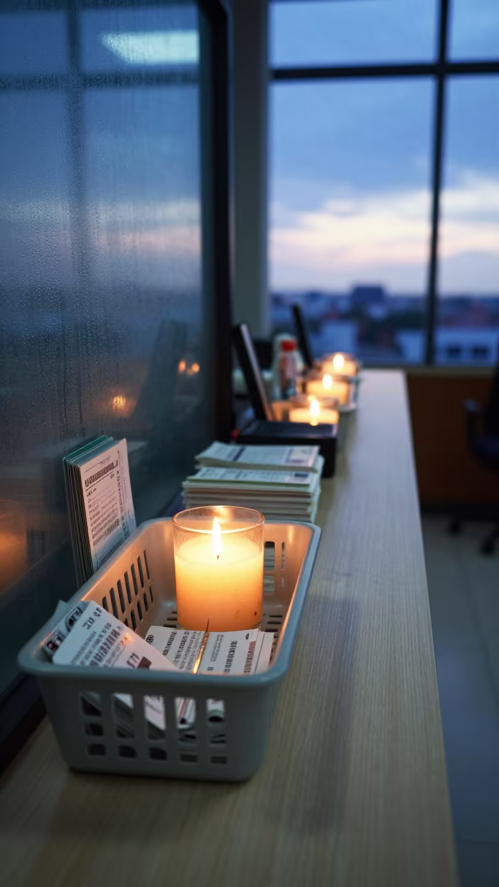 Wellness Basket on Guayaquil Reception Desk in at an office reception desk in Guayaquil