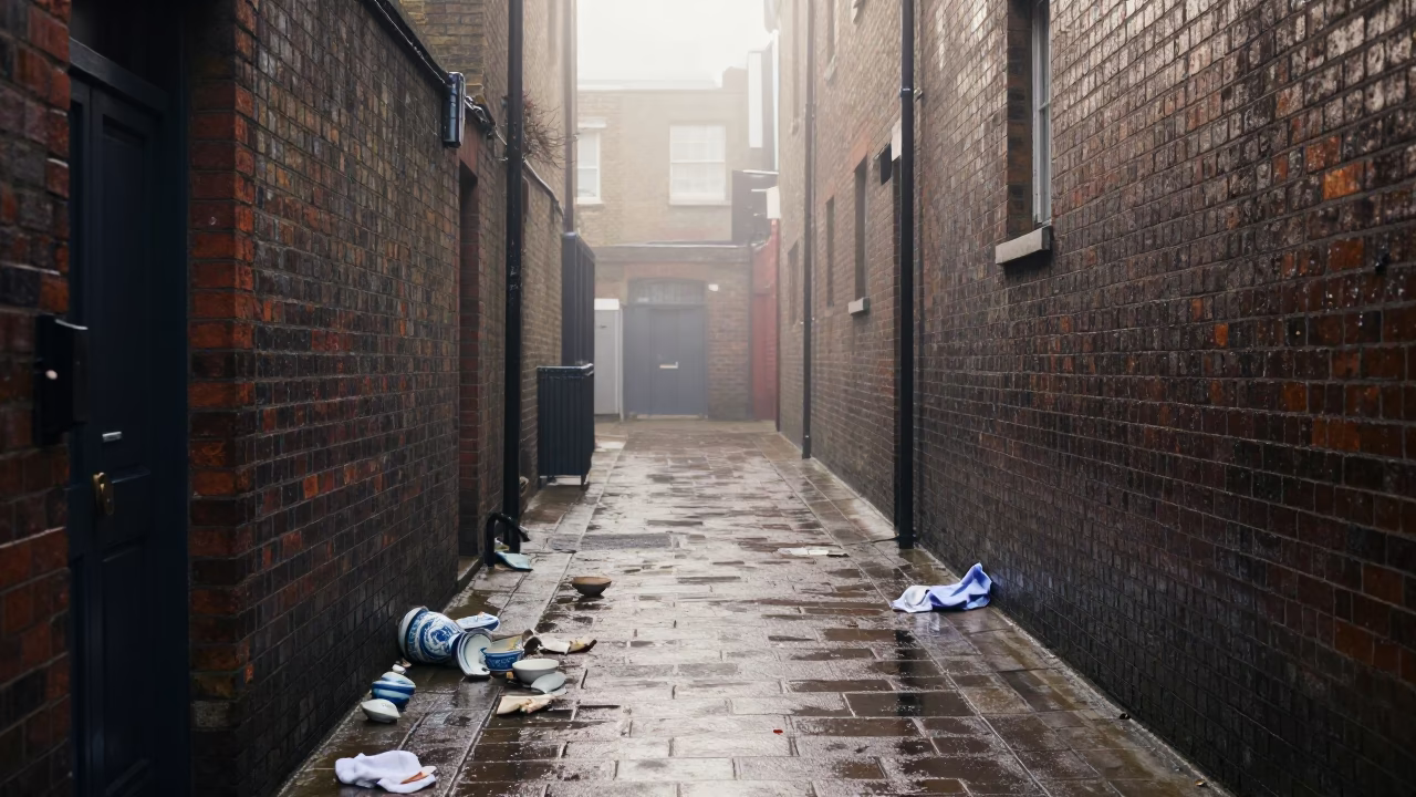 Wet Alley in London in in London, United Kingdom