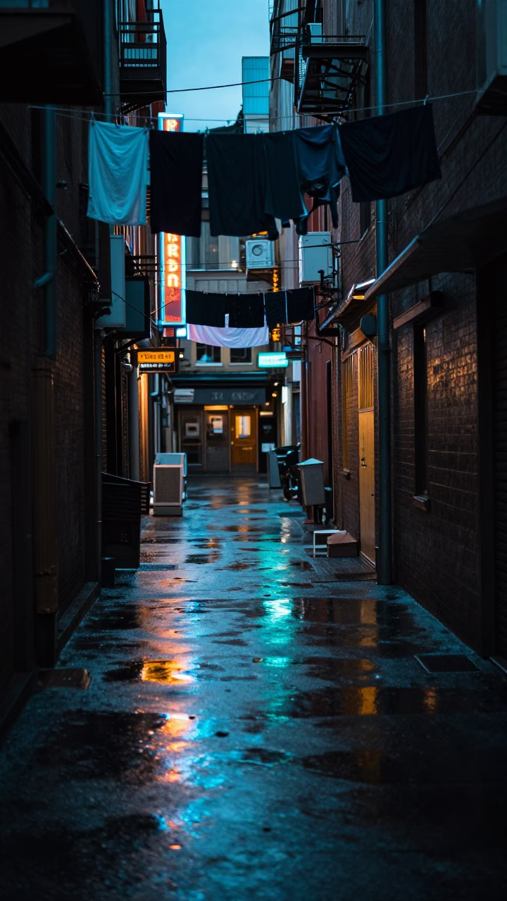 Wet Alley in Seattle in in Seattle, Washington, United States