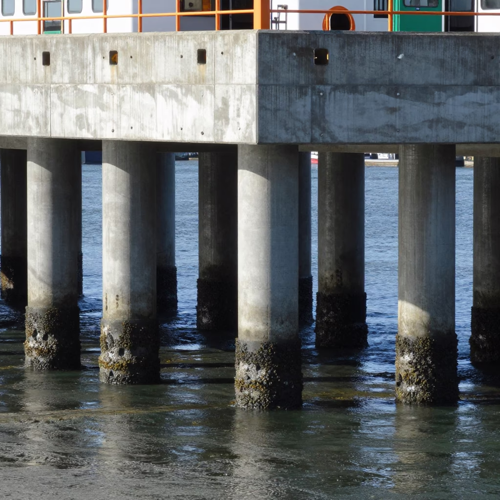 Wet Asphalt in Vancouver at Bright Midmorning Light in in Vancouver, British Columbia, Canada