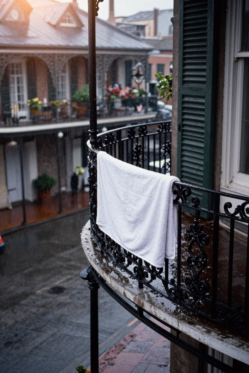 Wet Balcony in New Orleans in in New Orleans, Louisiana, United States