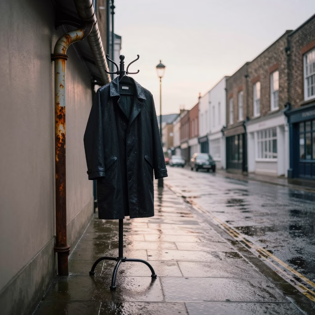 Wet Coat in Bristol in in Bristol, United Kingdom