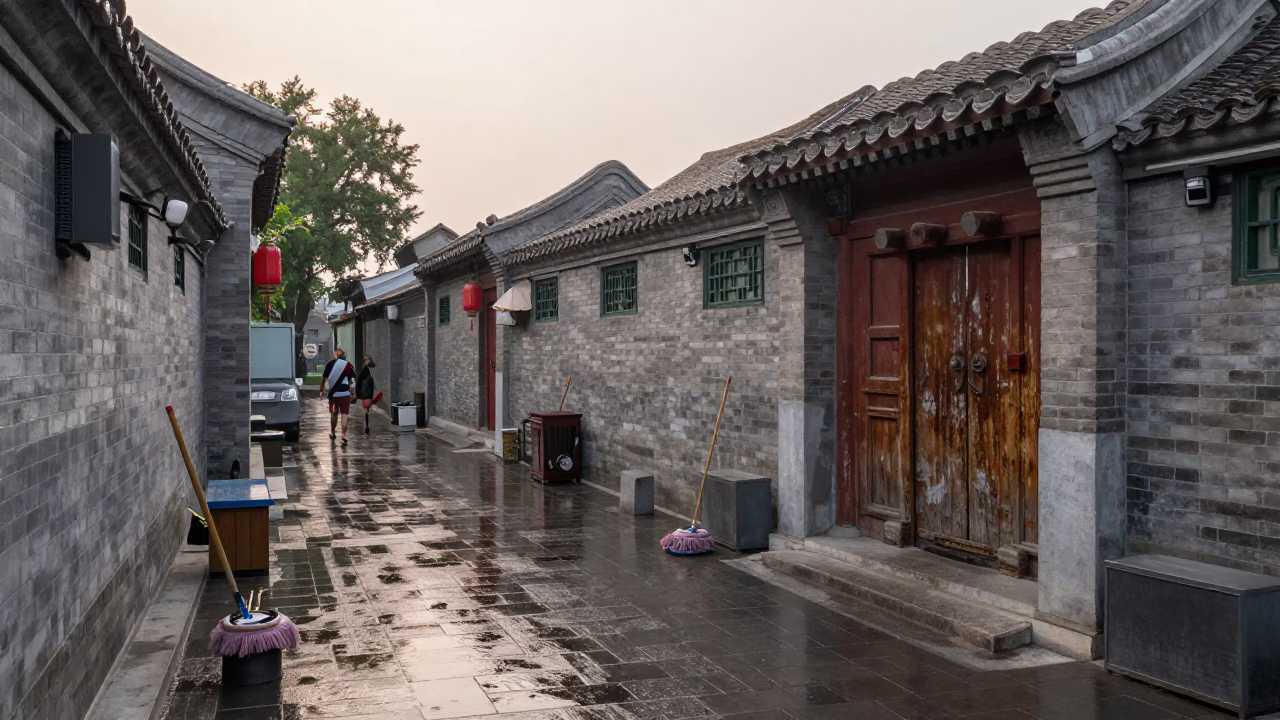 Wet Courtyard in Beijing in in Beijing, China