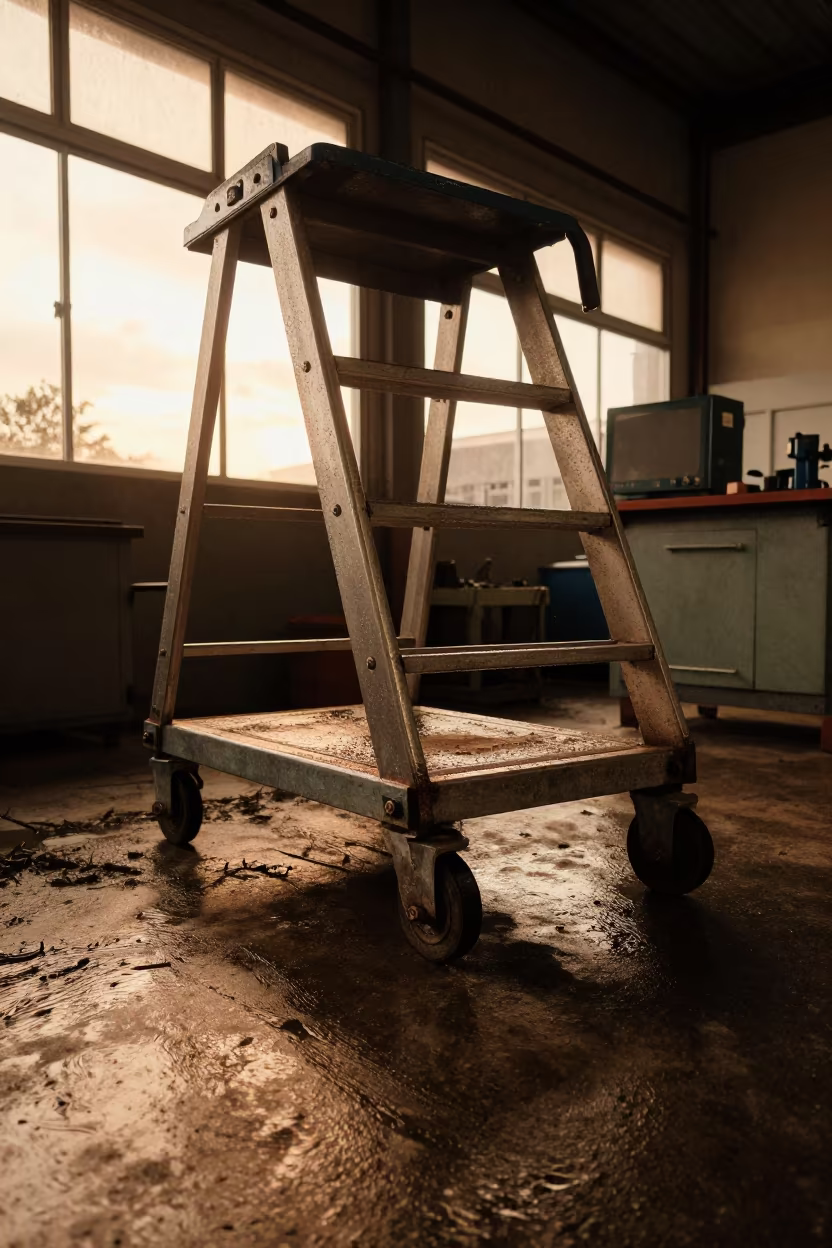 Wet Ladder Cart in Belem Machine Shop in in a machine shop near Belem