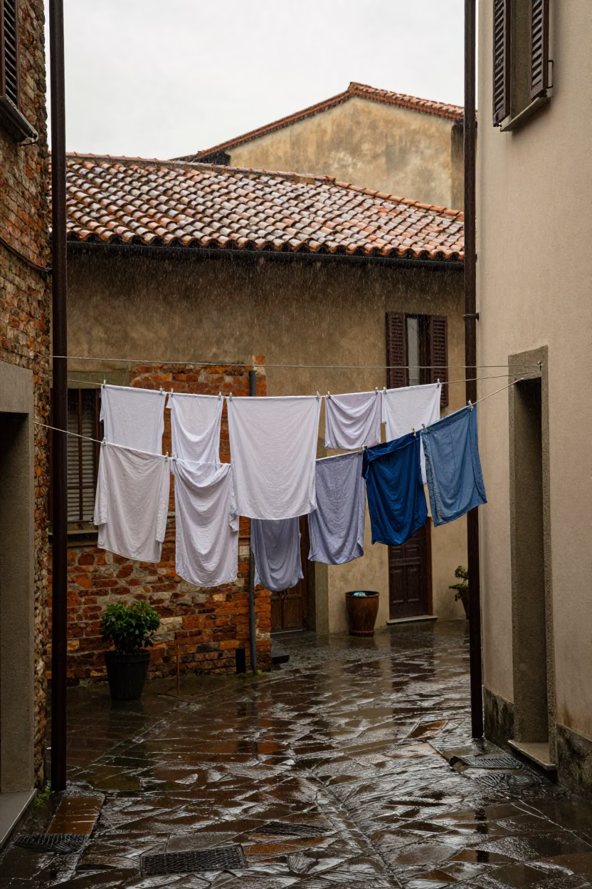 Wet Linens in Florence in in Florence, Italy
