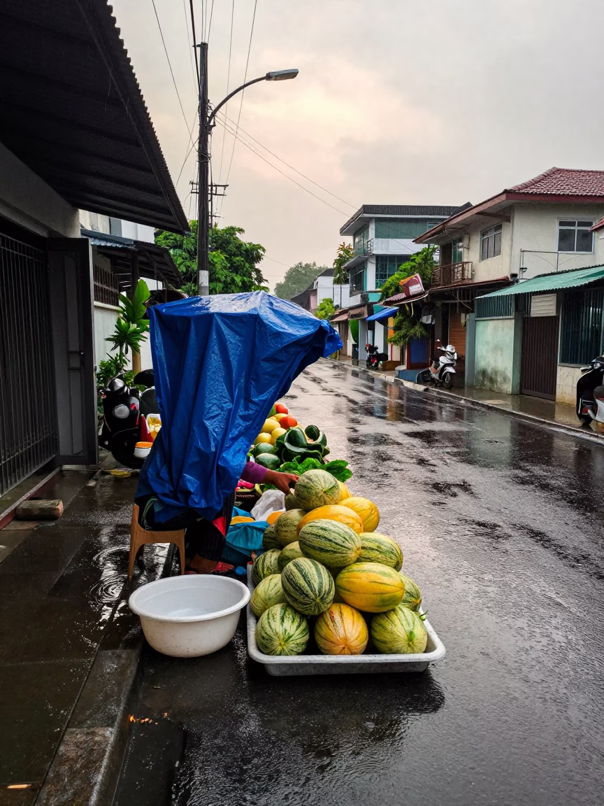 Wet Melons in Surabaya in in Surabaya, Indonesia