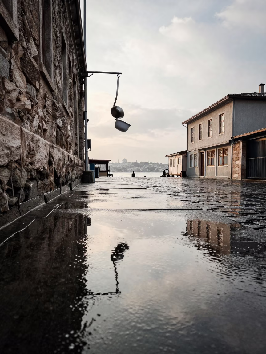 Wet Quay in Istanbul in in Istanbul, Turkey