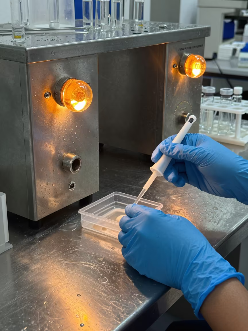 Wet Science Bench with Gloves in Pune Rain in in Pune