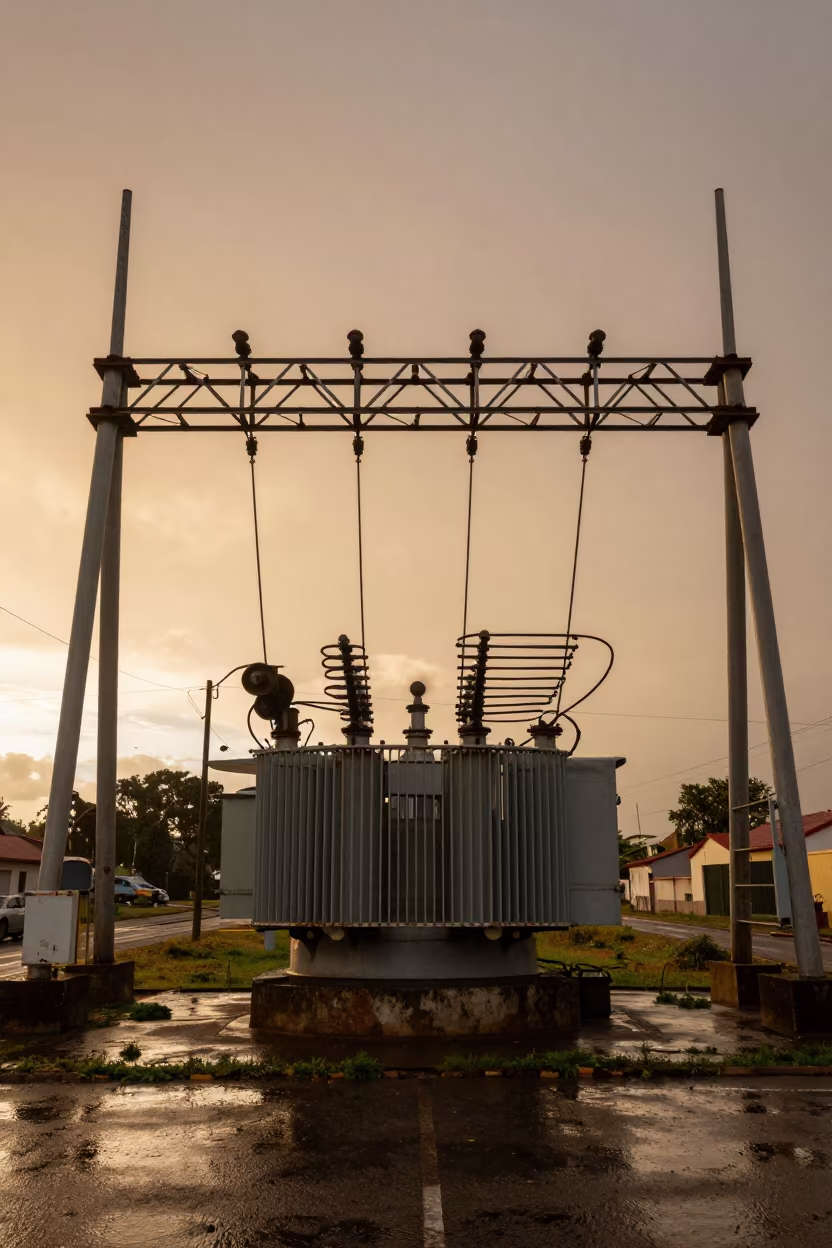 Wet Signal Gantry on Fresnillo Overpass in across a windy overpass interchange in Fresnillo