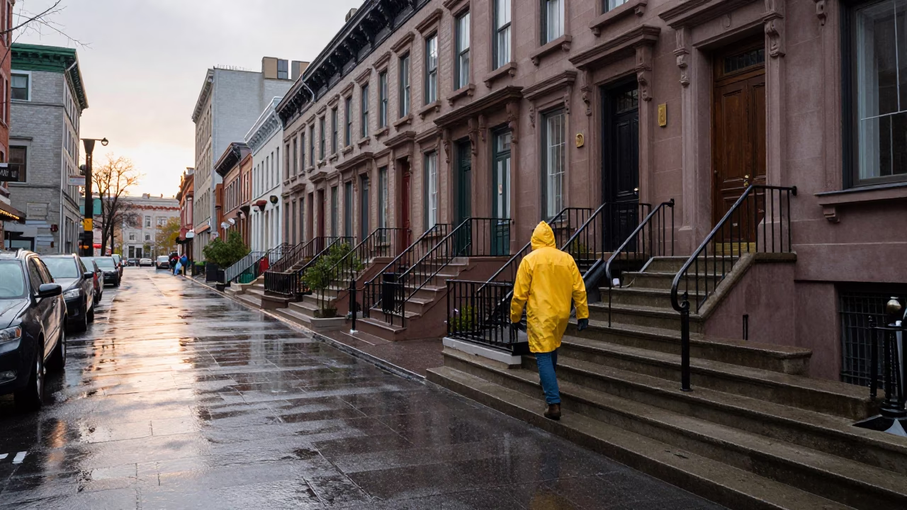Wet Staircase in Montreal in in Montreal, Quebec, Canada