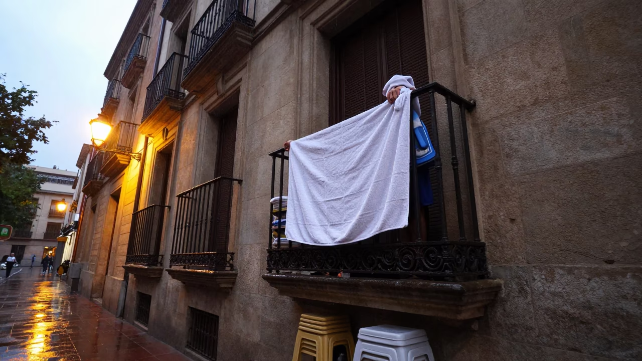 Wet Towel in Barcelona in in Barcelona, Spain