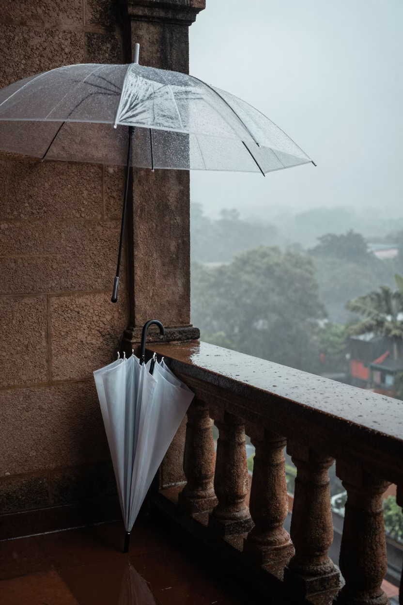 Wet Umbrella in Mumbai in in Mumbai, India