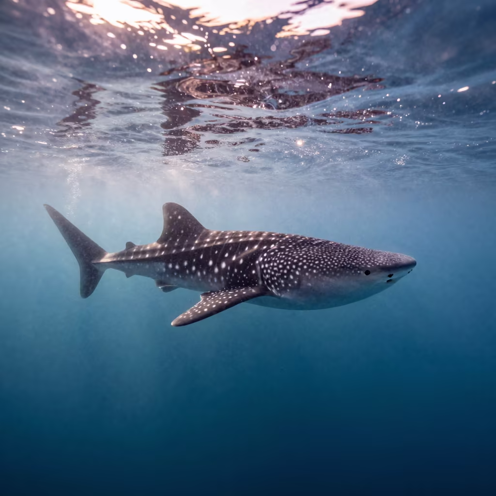 Whale Shark in Dawn Thermocline Near Sapporo in near Sapporo