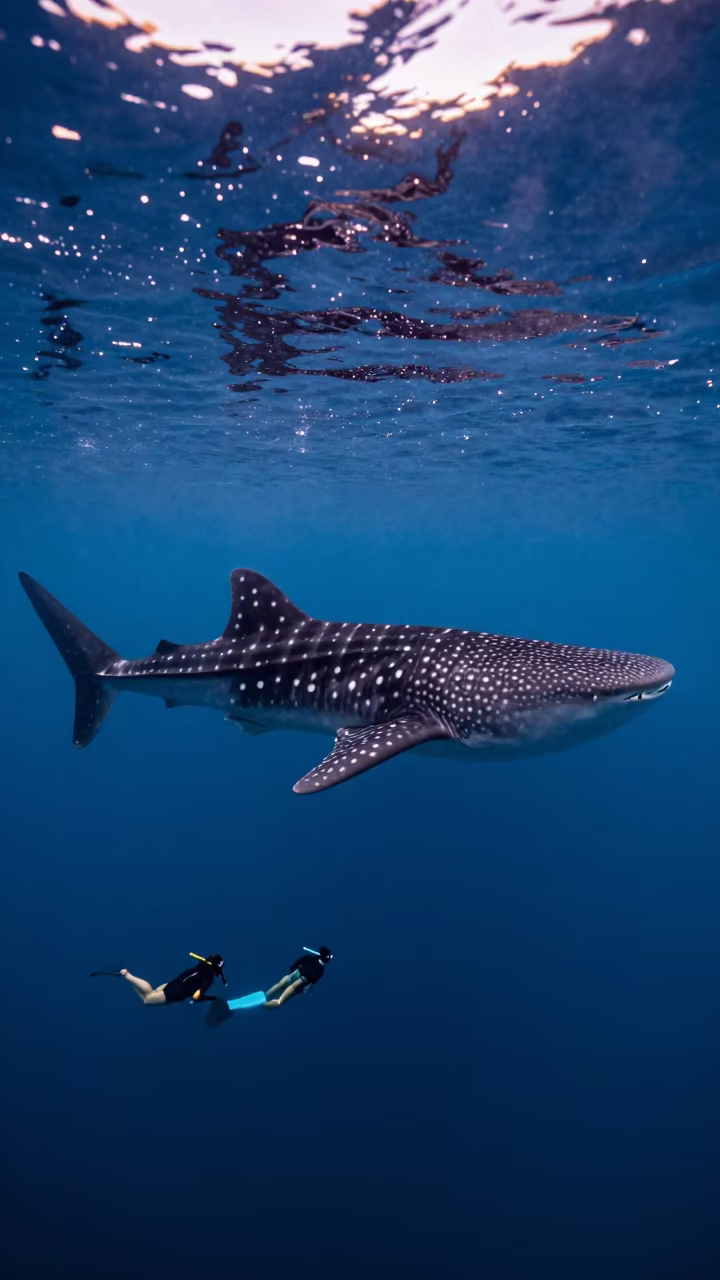 Whale Shark Swimmers California Dusk in in California