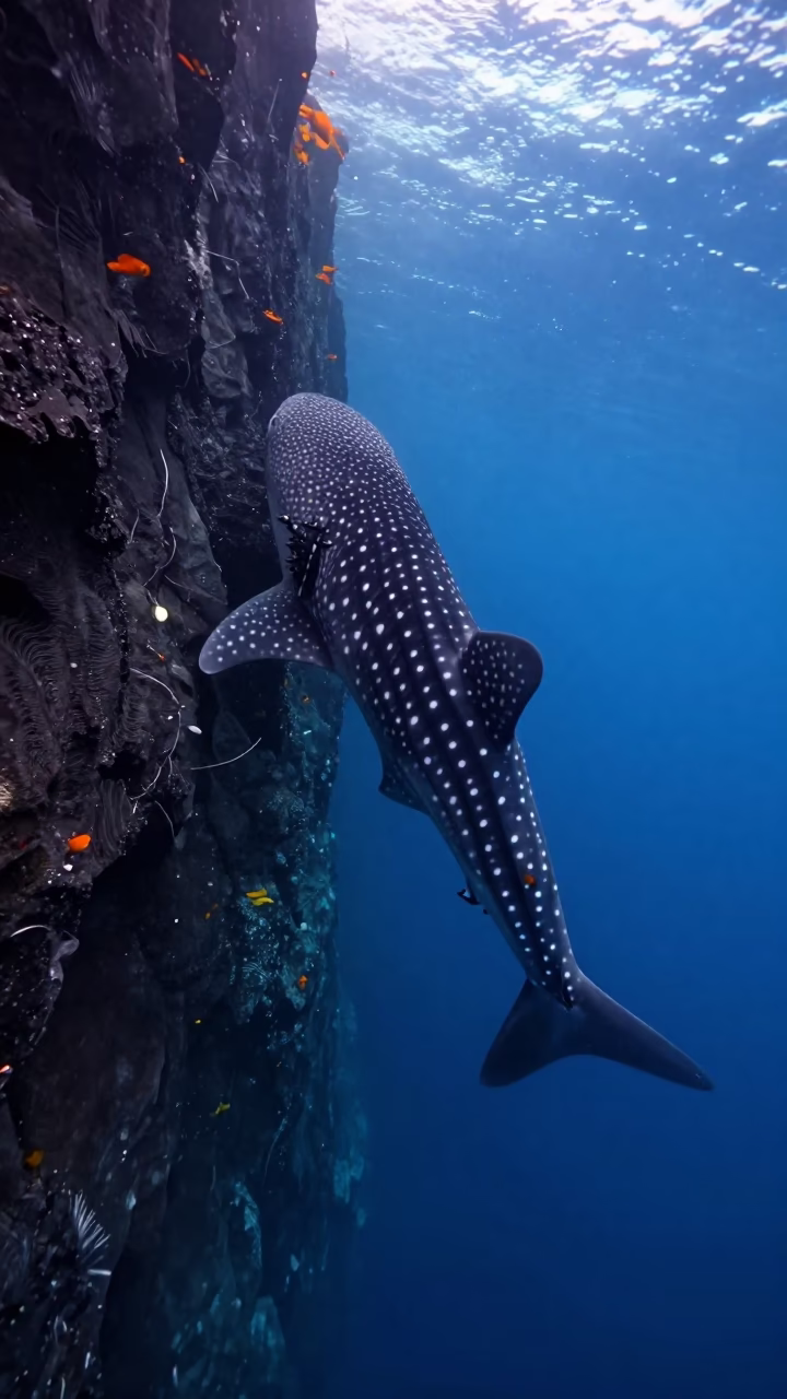 Whale Shark Twilight Oregon Dropoff in beside a volcanic drop-off in Oregon