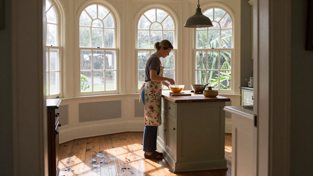 Whisking Eggs in Charleston in in Charleston, South Carolina, United States