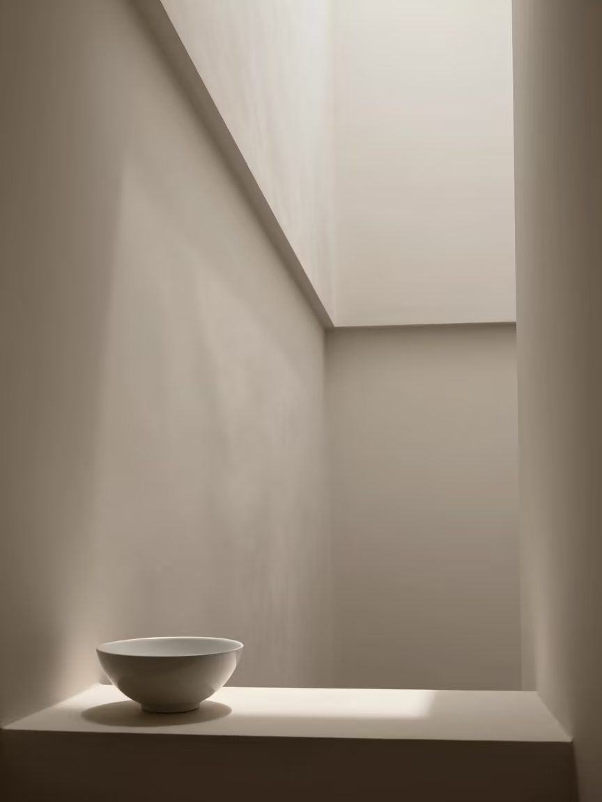 White Bowl Diagonal Light Seam Skylit Passageway in inside a skylit passageway near Honiara