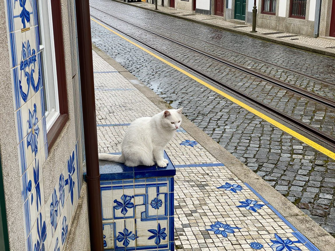 White Cat in Porto in in Porto, Portugal