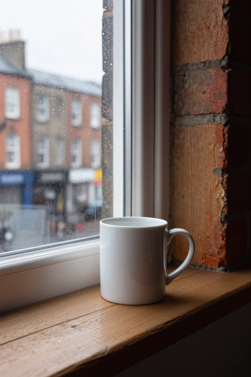 White Ceramic Coffee Mug in Dublin in in Dublin, Ireland