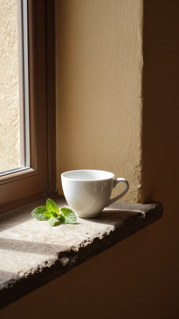 White Ceramic Cup in Florence in in Florence, Italy
